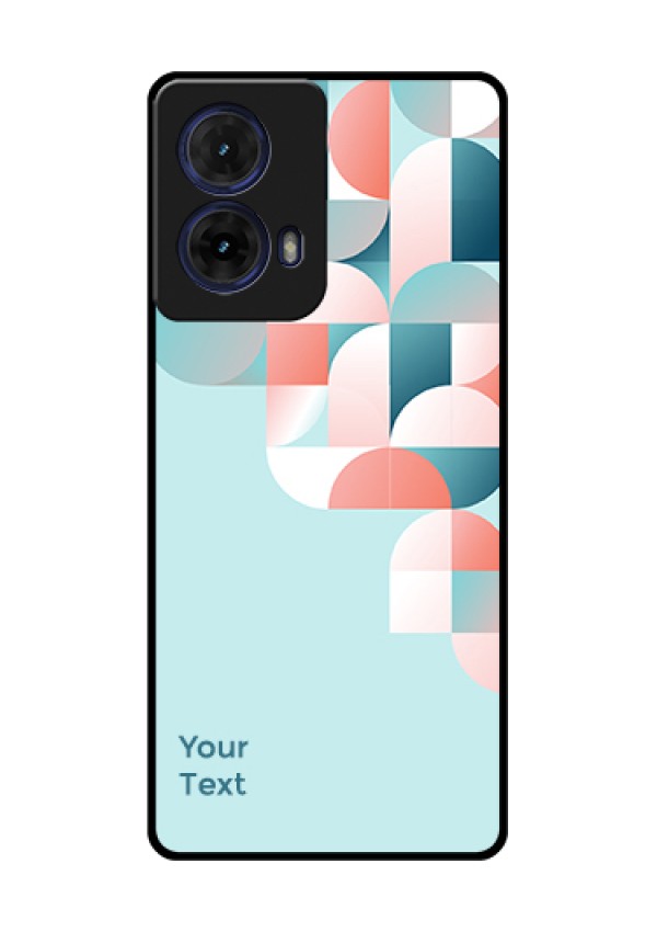 Moto G85 5G Custom Glass Phone Case - Stylish Semi - Circle Pattern Design