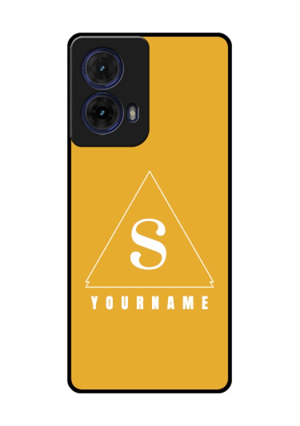Moto G85 5G Custom Glass Phone Case - Simple Triangle Design