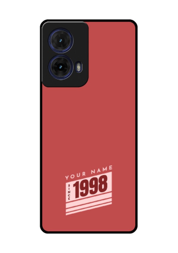 Moto G85 5G Custom Glass Phone Case - Red Custom Year Of Birth Design