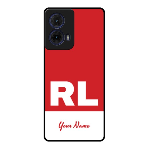 Moto G85 5G Custom Glass Phone Case - Dual Tone Custom Text Design