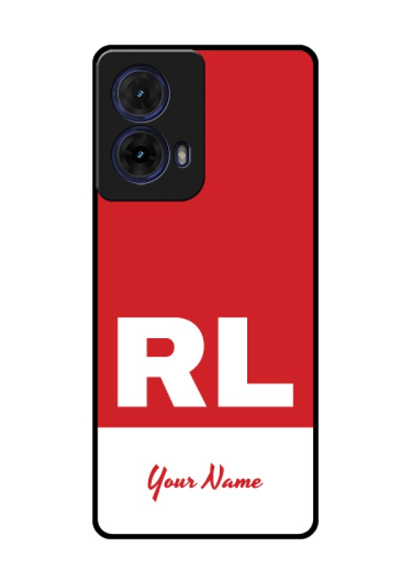 Moto G85 5G Custom Glass Phone Case - Dual Tone Custom Text Design