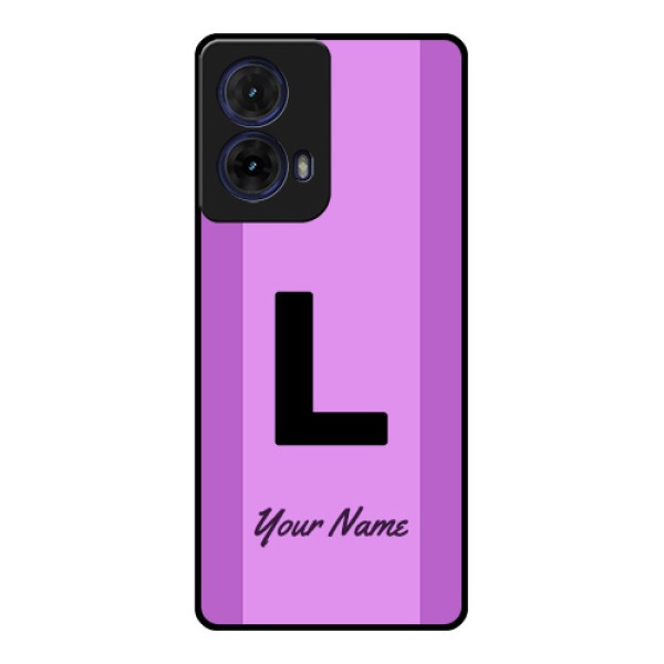 Moto G85 5G Custom Glass Phone Case - Tricolor Custom Text Design Moto G85 5G Custom Glass Phone Case - Tricolor Custom Text Design