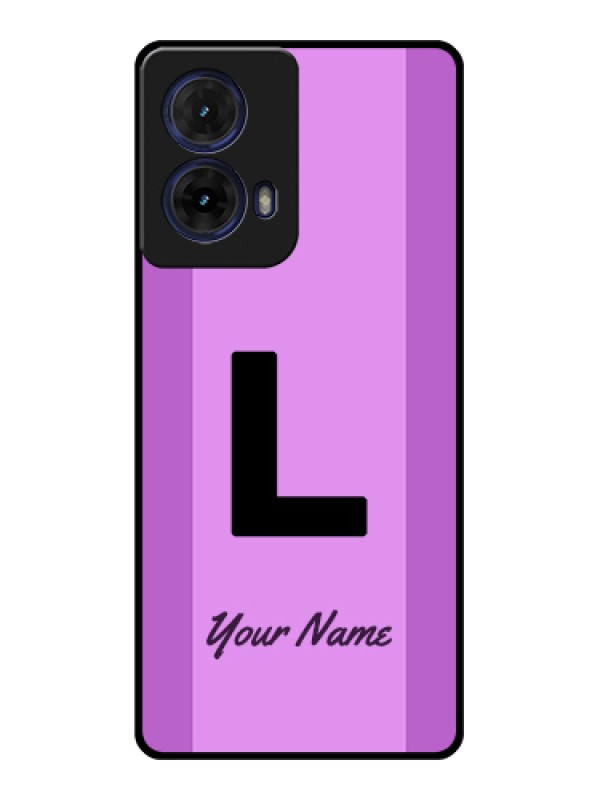 Custom Moto G85 5G Custom Glass Phone Case - Tricolor Custom Text Design