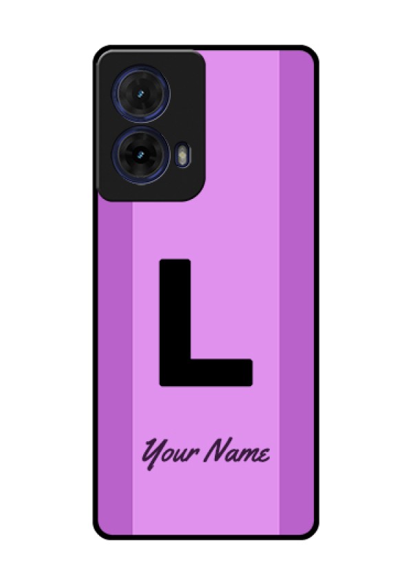 Moto G85 5G Custom Glass Phone Case - Tricolor Custom Text Design