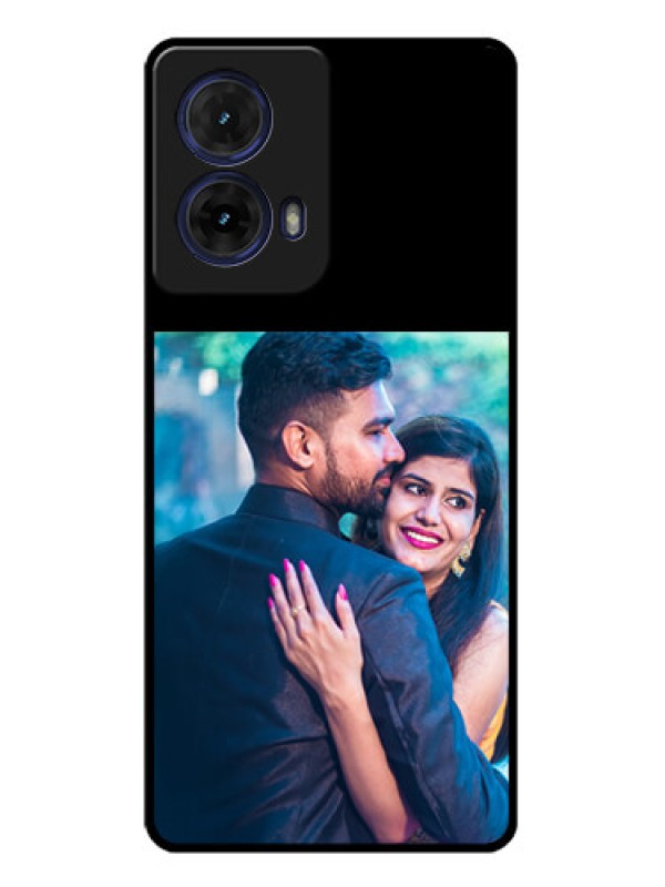 Custom Motorola Moto G85 5G Custom Glass Phone Case - Upload Full Picture With Custom Color Design