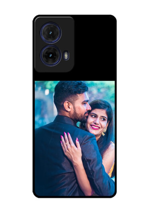 Motorola Moto G85 5G Custom Glass Phone Case - Upload Full Picture With Custom Color Design