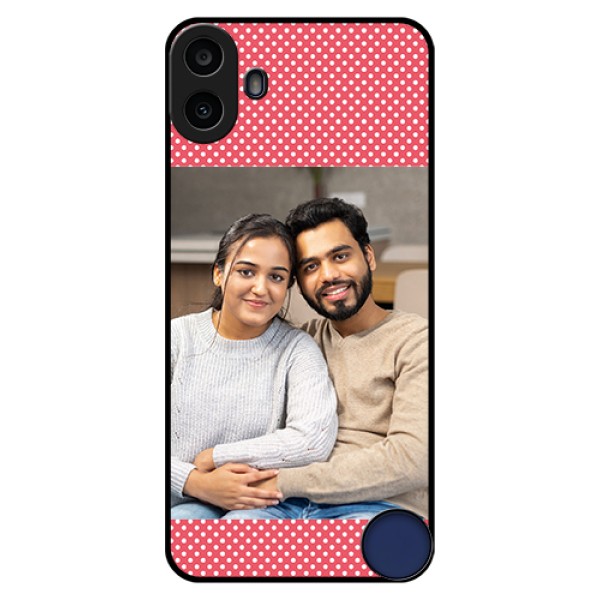 Nothing CMF Phone 1 Custom Glass Phone Case - White Dotted Design