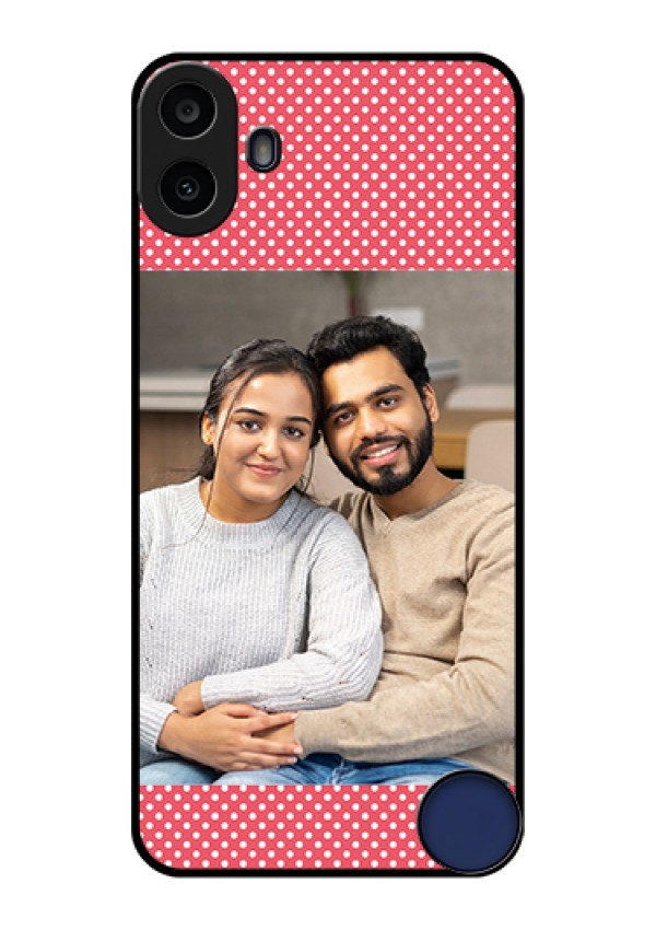 Nothing CMF Phone 1 Custom Glass Phone Case - White Dotted Design