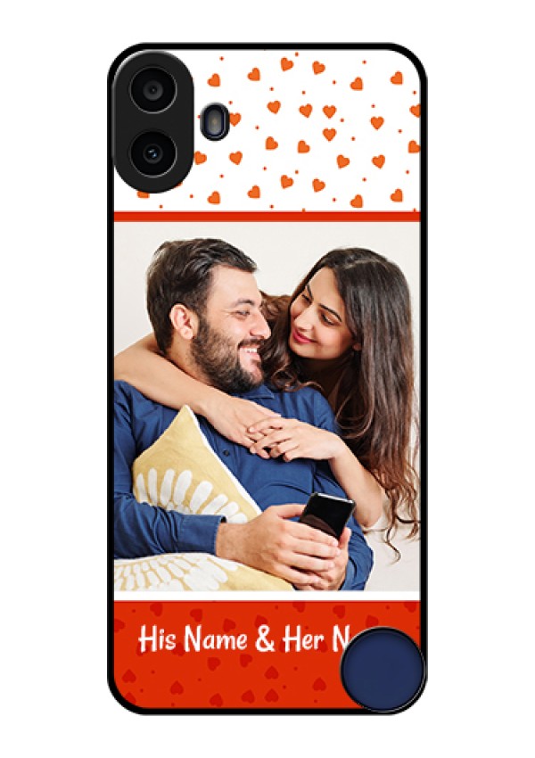 Nothing CMF Phone 1 Custom Glass Phone Case - Orange Love Symbol Design
