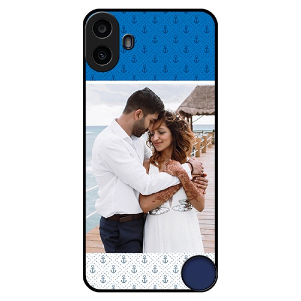 Nothing CMF Phone 1 Custom Glass Phone Case - Blue Anchors Design