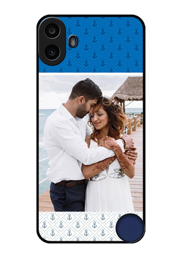 Nothing CMF Phone 1 Custom Glass Phone Case - Blue Anchors Design