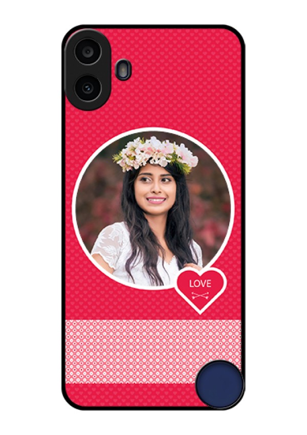Nothing CMF Phone 1 Custom Glass Phone Case - Pink Color Pattern Design