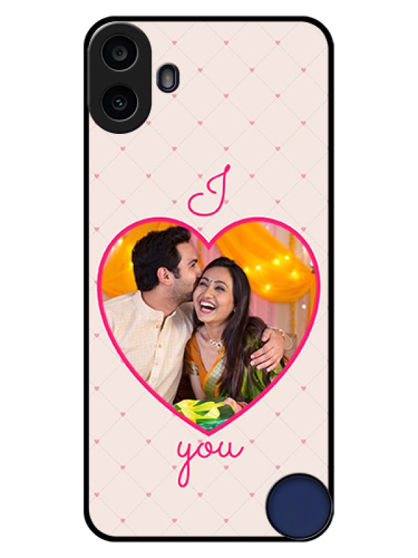 Custom Nothing CMF Phone 1 Custom Glass Phone Case - Heart Shape Design