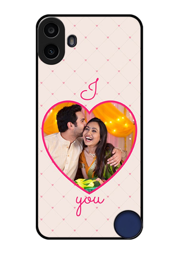 Nothing CMF Phone 1 Custom Glass Phone Case - Heart Shape Design