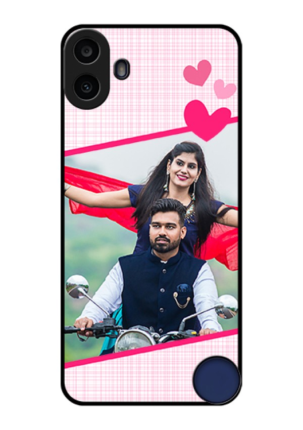 Nothing CMF Phone 1 Custom Glass Phone Case - Love Shape Heart Design