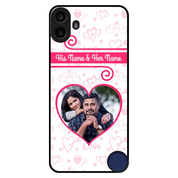 Nothing CMF Phone 1 Custom Glass Phone Case - Heart Shape Love Design
