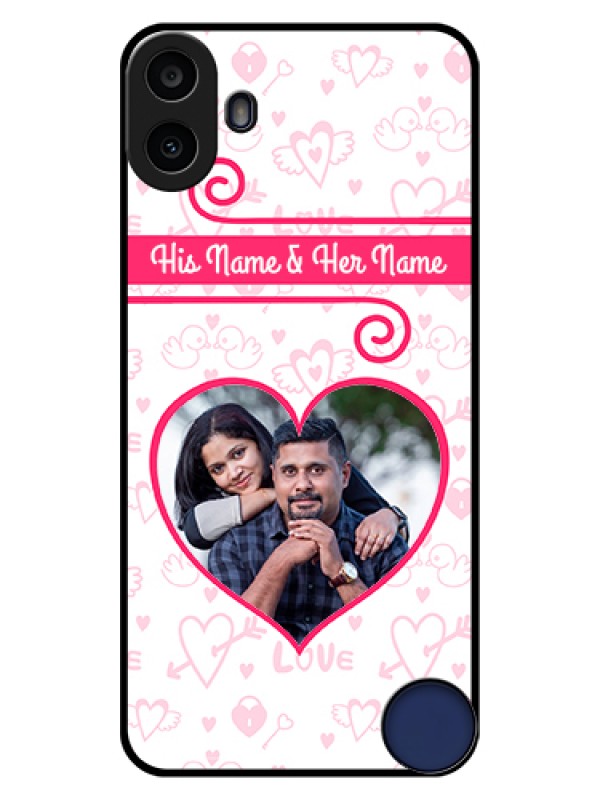 Custom Nothing CMF Phone 1 Custom Glass Phone Case - Heart Shape Love Design