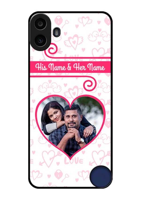 Nothing CMF Phone 1 Custom Glass Phone Case - Heart Shape Love Design