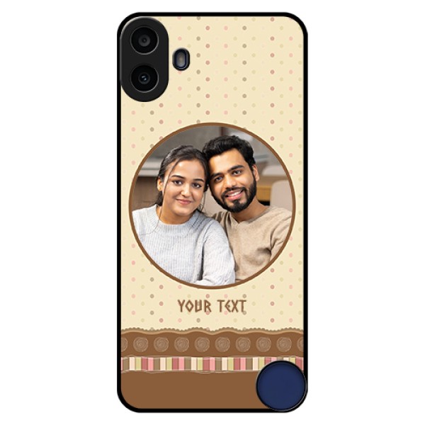 Nothing CMF Phone 1 Custom Glass Phone Case - Brown Dotted Mobile Case Design Nothing CMF Phone 1 Custom Glass Phone Case - Brown Dotted Mobile Case Design