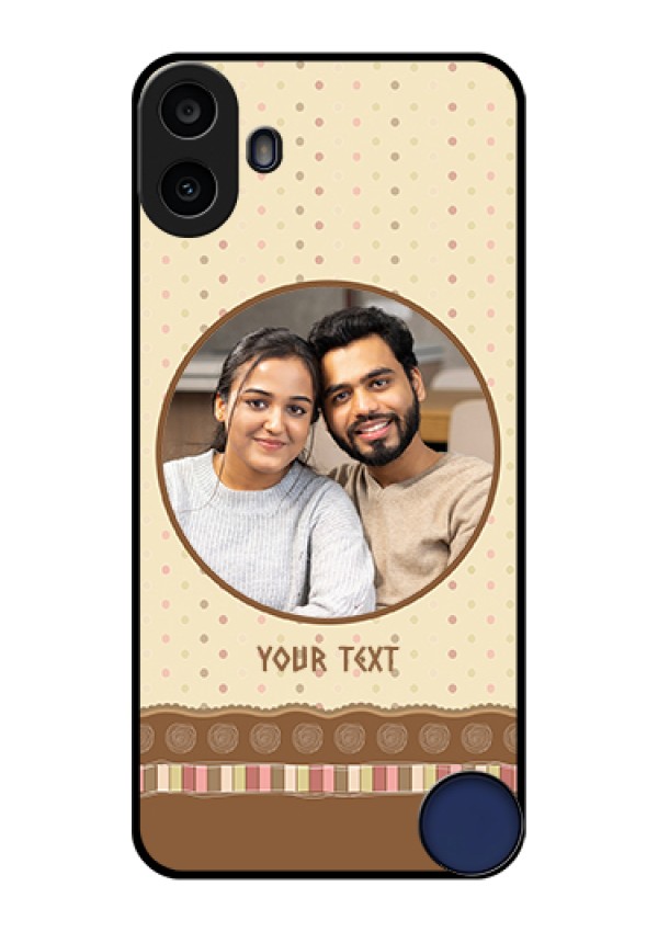 Nothing CMF Phone 1 Custom Glass Phone Case - Brown Dotted Mobile Case Design