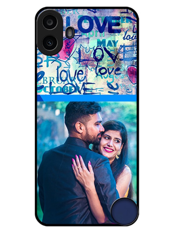 Custom Nothing CMF Phone 1 Custom Glass Phone Case - Colorful Love Design