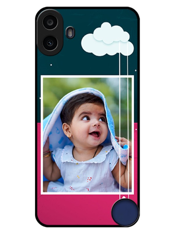 Custom Nothing CMF Phone 1 Custom Glass Phone Case - Cute Girl With Cloud Design