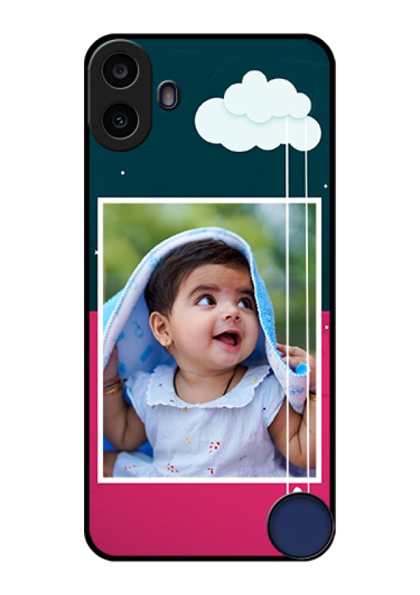 Nothing CMF Phone 1 Custom Glass Phone Case - Cute Girl With Cloud Design