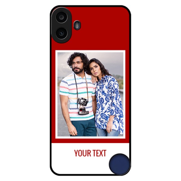 Nothing CMF Phone 1 Custom Glass Phone Case - Red Color Design