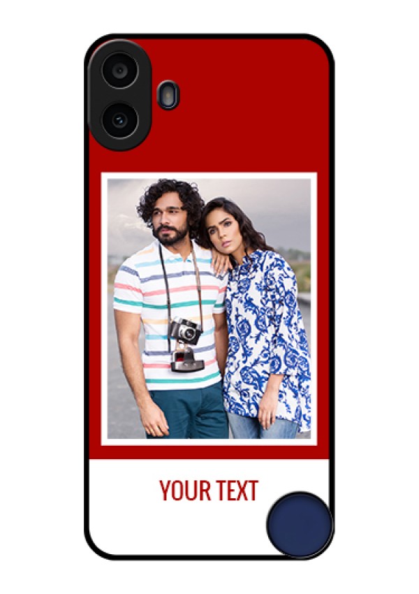 Nothing CMF Phone 1 Custom Glass Phone Case - Red Color Design