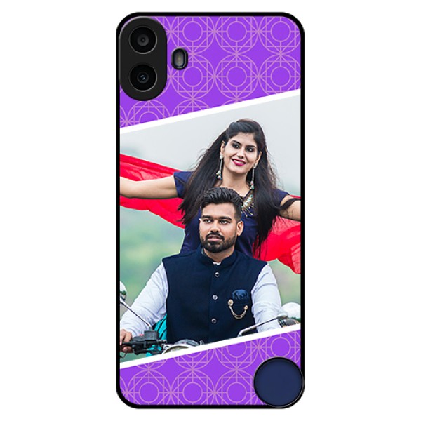 Nothing CMF Phone 1 Custom Glass Phone Case - Violet Color Pattern Design