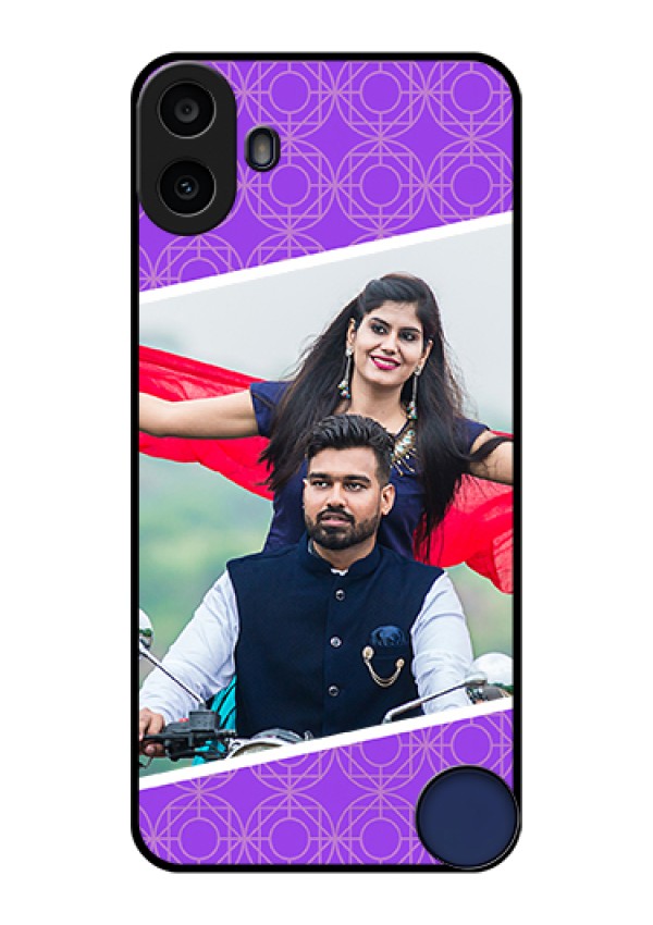 Nothing CMF Phone 1 Custom Glass Phone Case - Violet Color Pattern Design