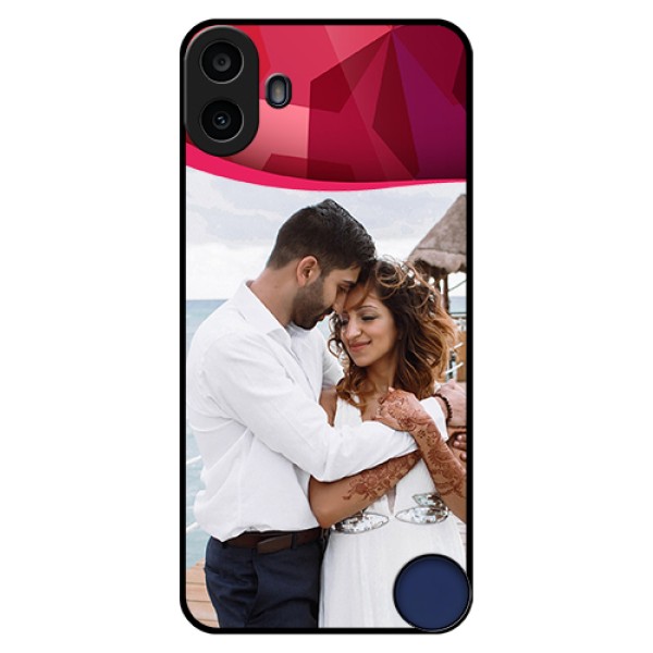 Nothing CMF Phone 1 Custom Glass Phone Case - Red Abstract Design
