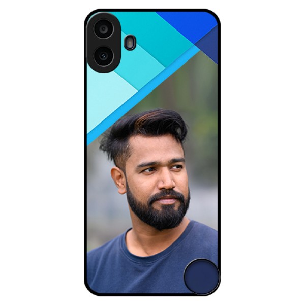 Nothing CMF Phone 1 Custom Glass Phone Case - Blue Pattern Design