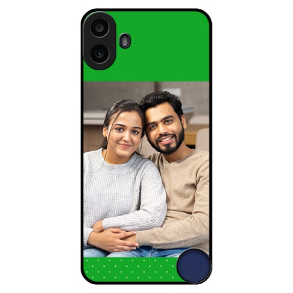 Nothing CMF Phone 1 Custom Glass Phone Case - Green Pattern Design