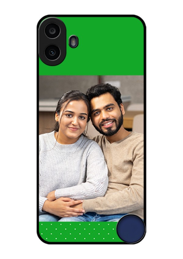 Nothing CMF Phone 1 Custom Glass Phone Case - Green Pattern Design