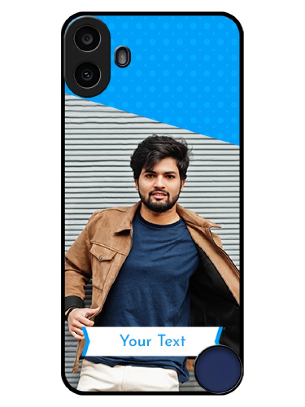 Custom Nothing CMF Phone 1 Custom Glass Phone Case - Simple Blue Color Design