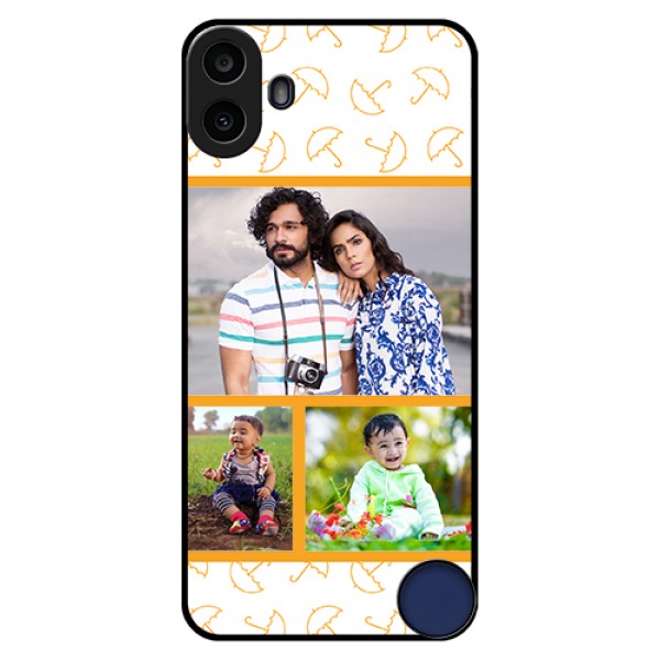 Nothing CMF Phone 1 Custom Glass Phone Case - Yellow Pattern Design Nothing CMF Phone 1 Custom Glass Phone Case - Yellow Pattern Design