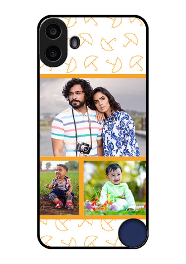 Nothing CMF Phone 1 Custom Glass Phone Case - Yellow Pattern Design