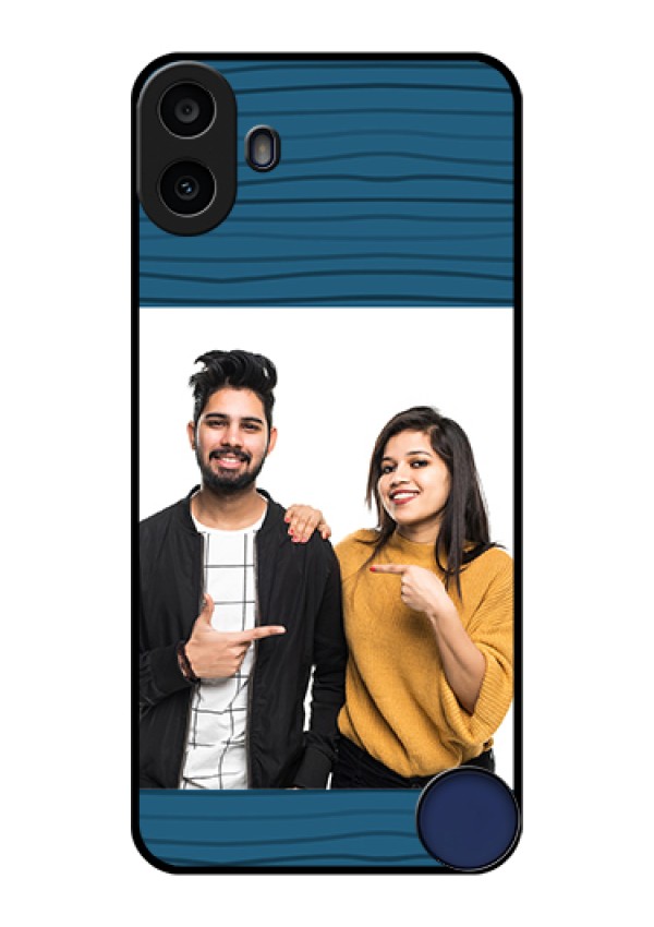 Nothing CMF Phone 1 Custom Glass Phone Case - Blue Pattern Cover Design