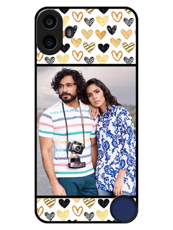 Custom Nothing CMF Phone 1 Custom Glass Phone Case - Love Symbol Design