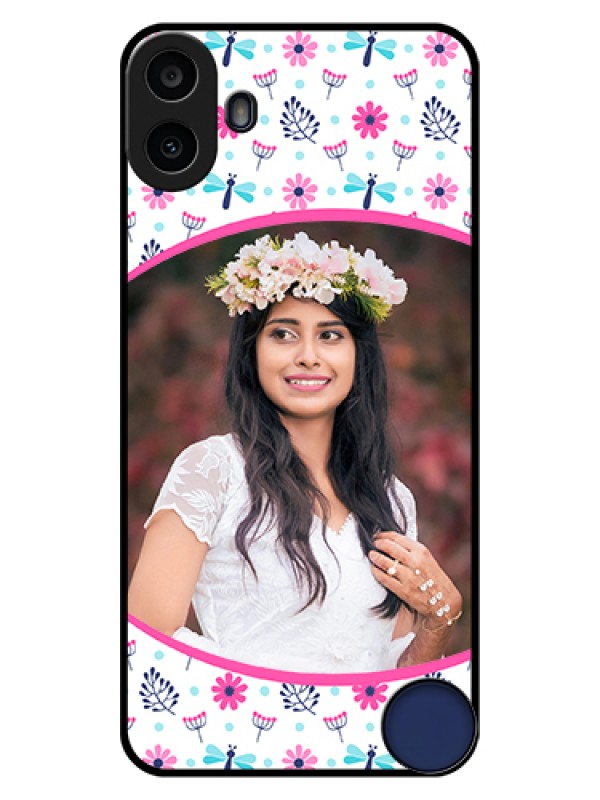 Custom Nothing CMF Phone 1 Custom Glass Phone Case - Colorful Flower Design