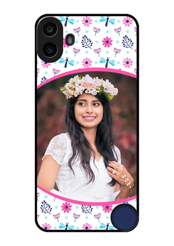 Nothing CMF Phone 1 Custom Glass Phone Case - Colorful Flower Design