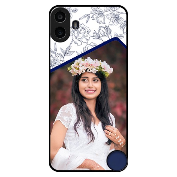 Nothing CMF Phone 1 Custom Glass Phone Case - Classy Floral Design