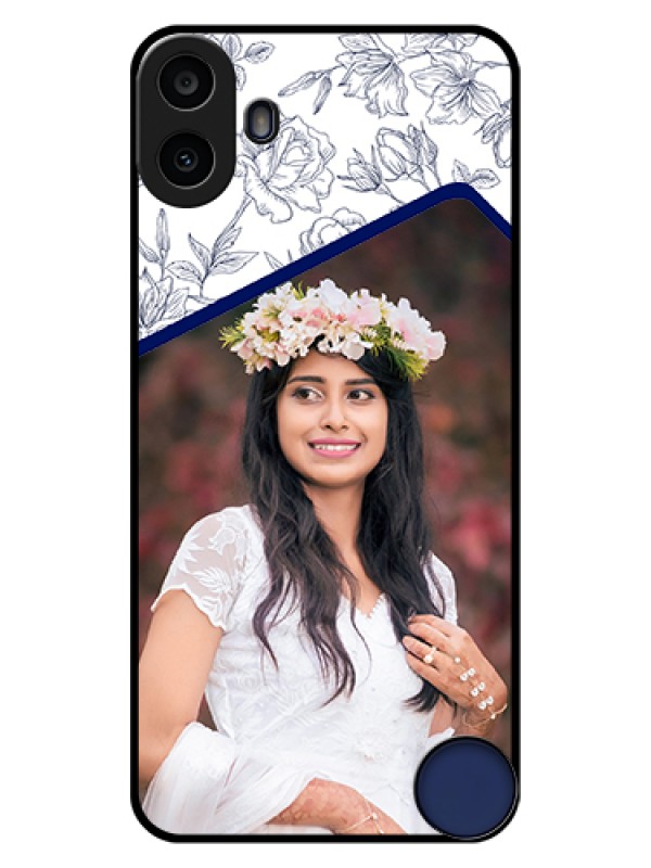 Custom Nothing CMF Phone 1 Custom Glass Phone Case - Classy Floral Design