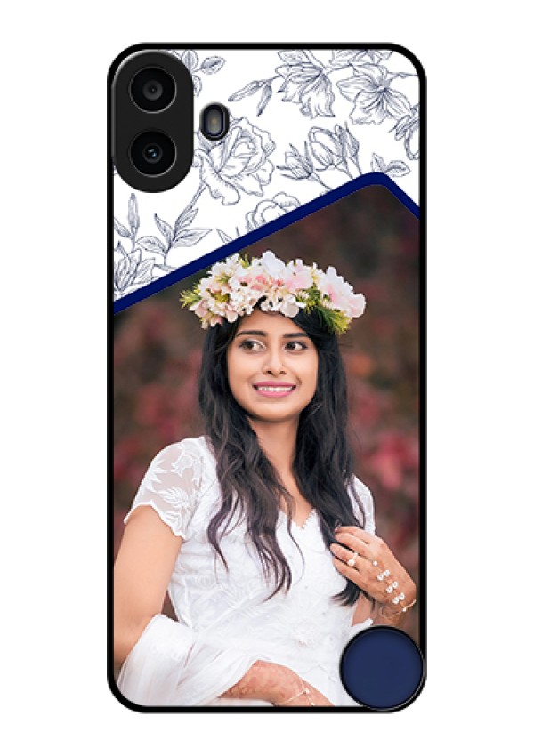Nothing CMF Phone 1 Custom Glass Phone Case - Classy Floral Design