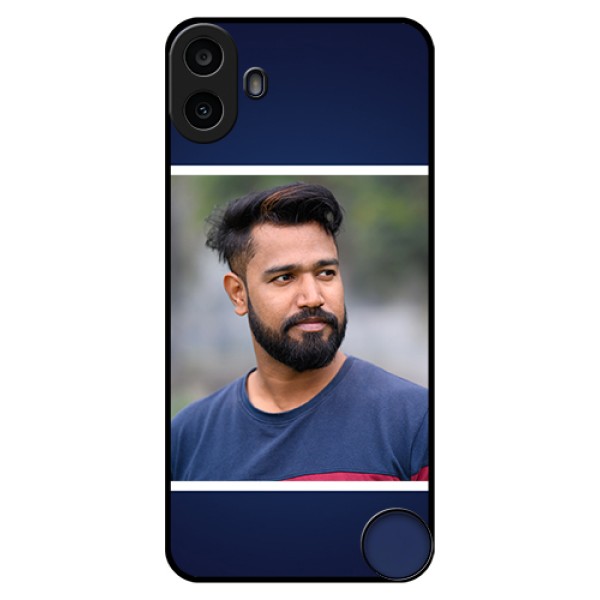 Nothing CMF Phone 1 Custom Glass Phone Case - Simple Royal Blue Design Nothing CMF Phone 1 Custom Glass Phone Case - Simple Royal Blue Design