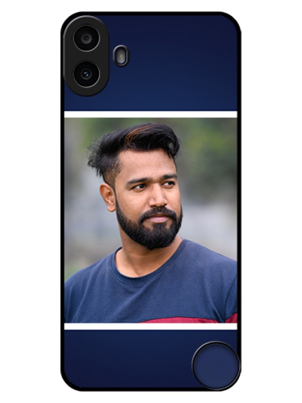 Custom Nothing CMF Phone 1 Custom Glass Phone Case - Simple Royal Blue Design