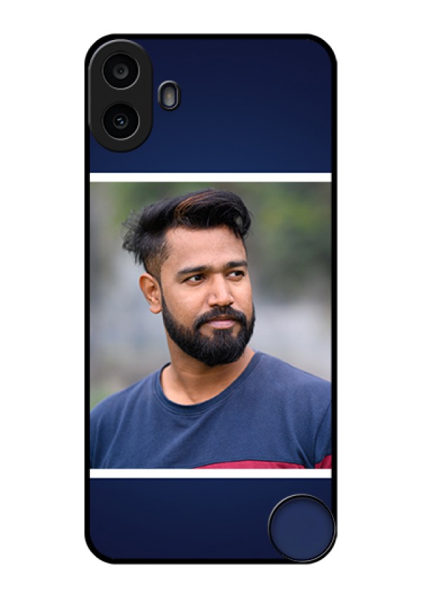 Nothing CMF Phone 1 Custom Glass Phone Case - Simple Royal Blue Design