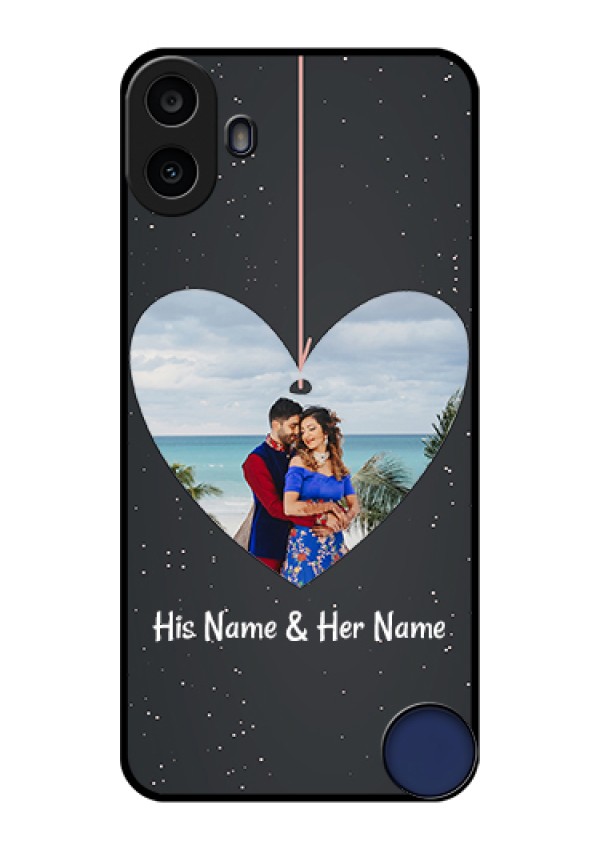 Nothing CMF Phone 1 Custom Glass Phone Case - Hanging Heart Design