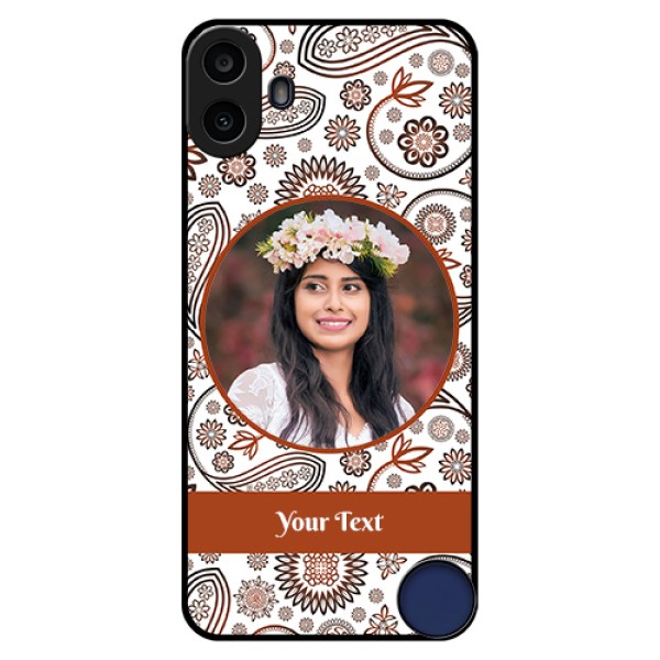 Nothing CMF Phone 1 Custom Glass Phone Case - Abstract Flower Design